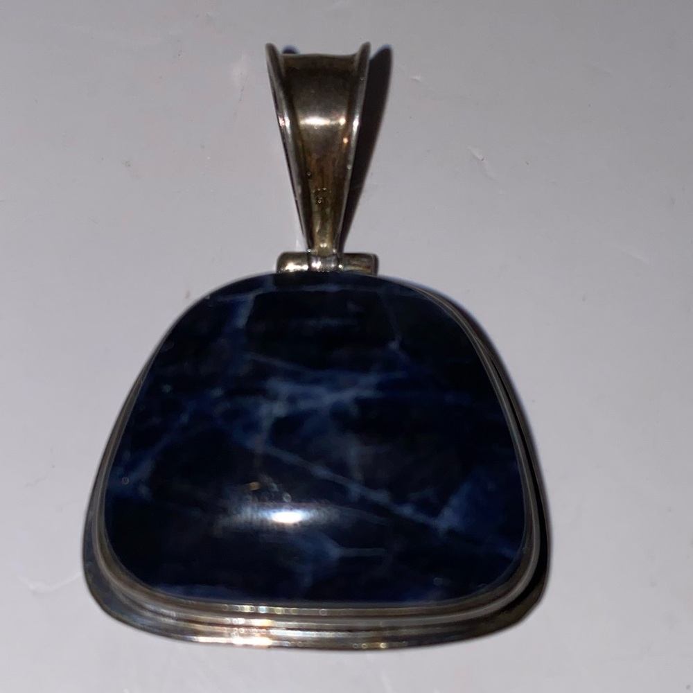 925 Sterling Silver Blue Sodalite Pendant